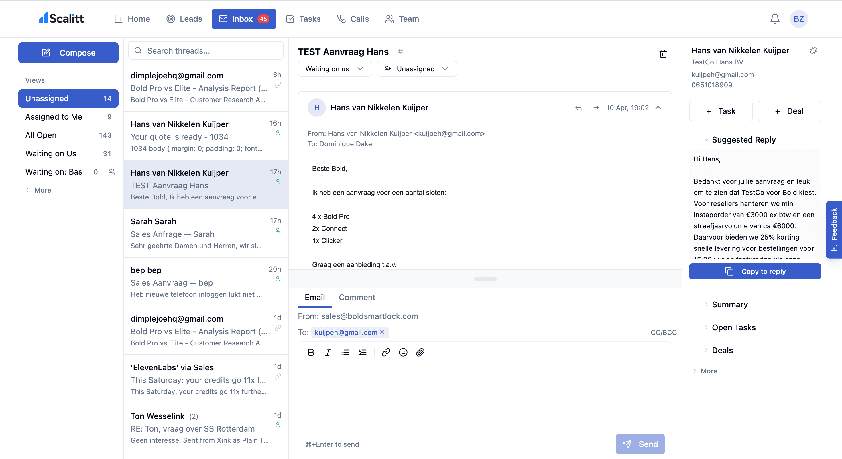 Scalitt Every conversation in one smart inbox